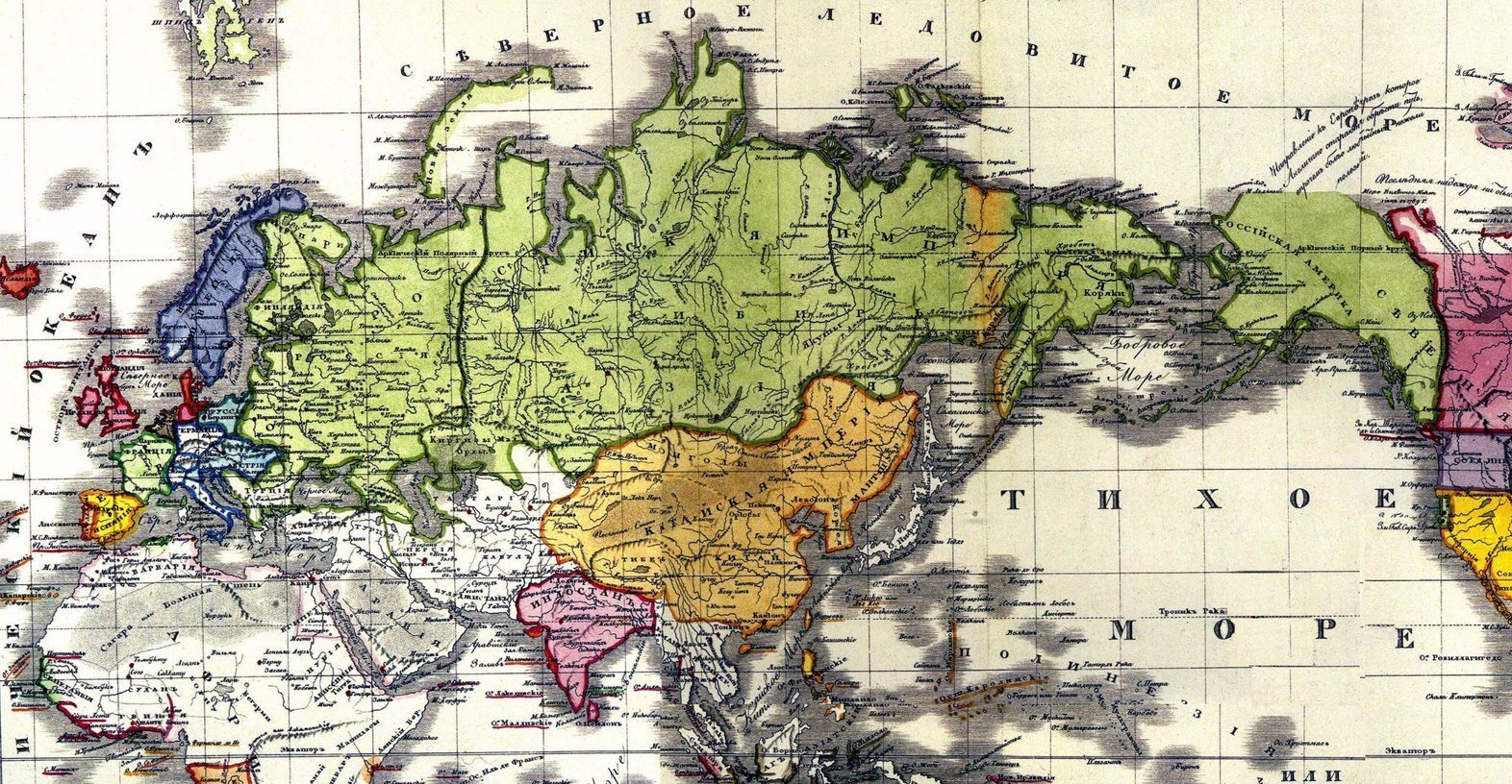 Карта Российской империи 1815